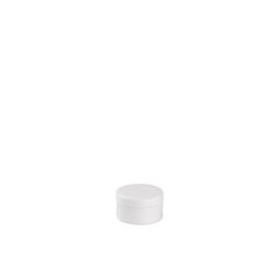 Vita plastburkar, 6 ml., 10 stk.