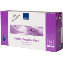 ABENA Nitrilhandskar ULTRA Sensitive puderfria, Blå – Välj storlek