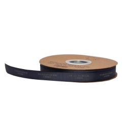 Presentband, av återvunnen plast, räfflad 16 mm Grå 45 m, per rulle