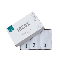 IQ SOX Footies Strumpa VIT, 3-pack - Välj storlek