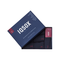 IQ SOX Gåvoask, 7 par strumpor m/nr. (NAVY) - Välj storlek