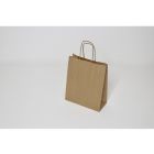 Presentpåsar, bruna 4,5 L 18X8X22 cm, mini med twist